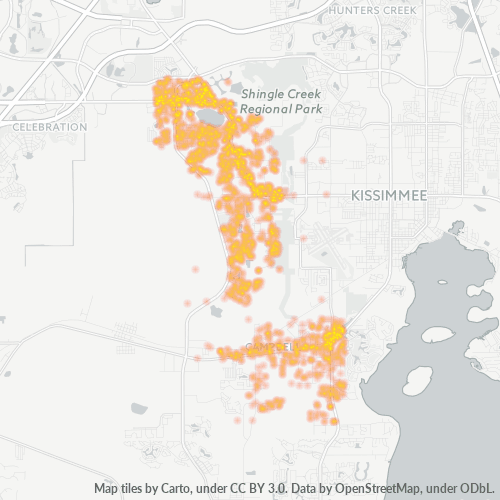 34746 Business Density Heatmap