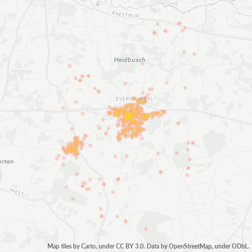 Heatmap für plz 48351