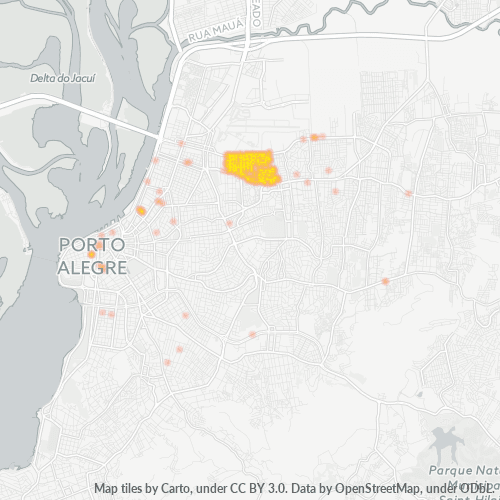 91030-000 Mapa de calor de densidad empresarial