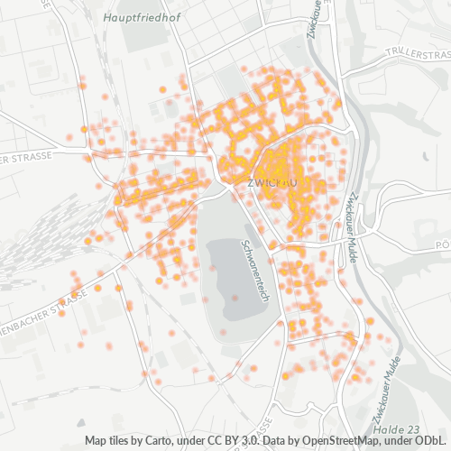 Heatmap für plz 08056