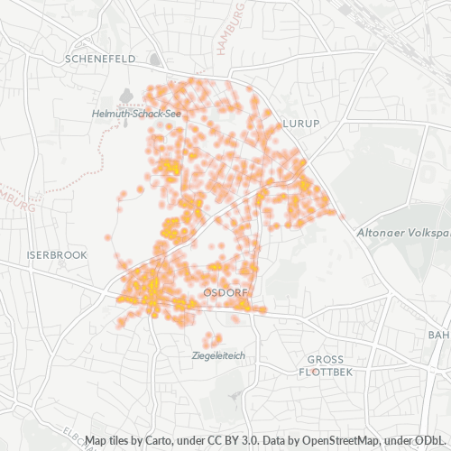 Heatmap für plz 22549