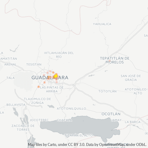 44760 Mapa de calor de densidad empresarial