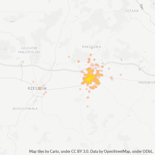 37-100 Mapa intensywności działalności gospodarczej