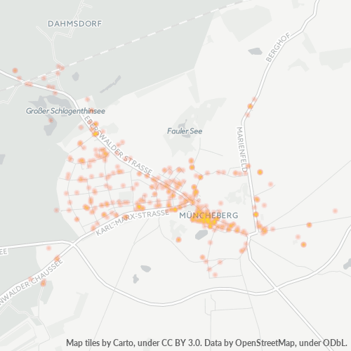 Heatmap für plz 15374