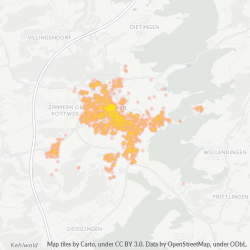 Heatmap für plz 78628