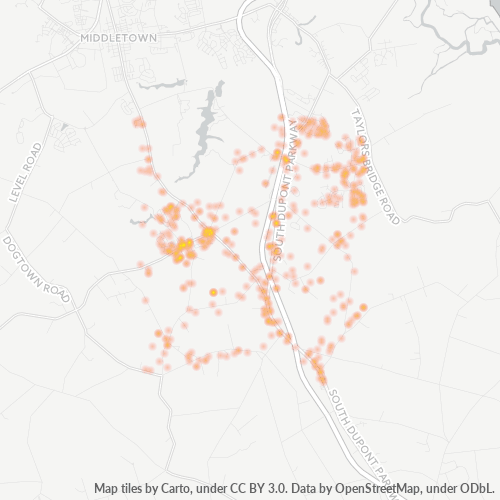 19734 Business Density Heatmap