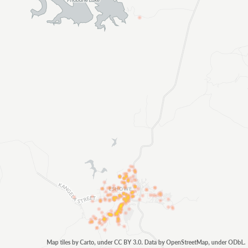 Mapa de calor para código postal 3815