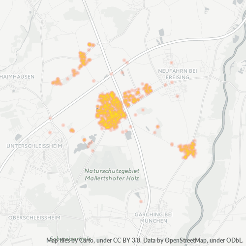 Heatmap für plz 85386