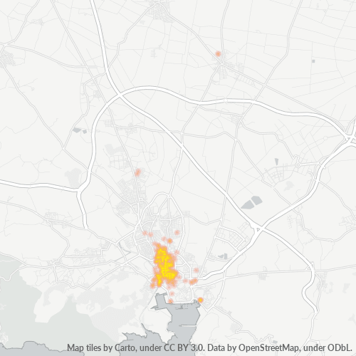 Mapa de calor para código postal 30204