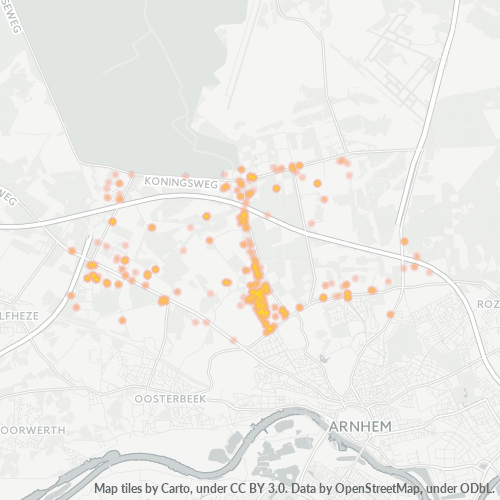 Heatmap voor postcode 6816