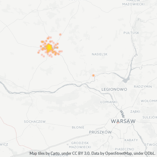 09-100 Mapa intensywności działalności gospodarczej
