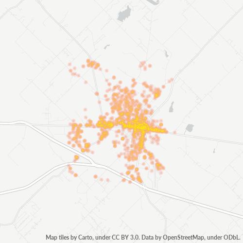 75160 Business Density Heatmap