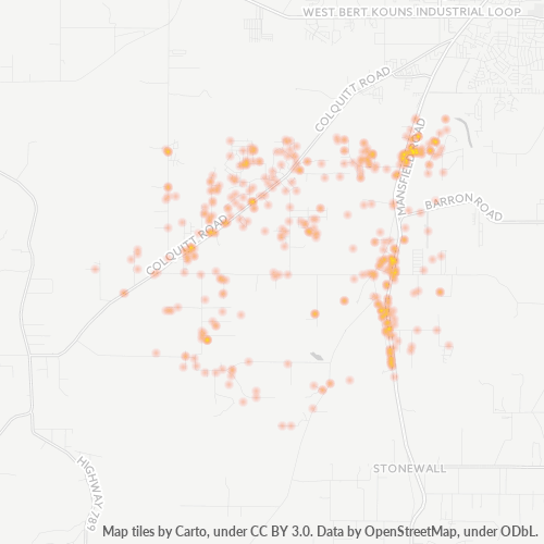 71047 Business Density Heatmap