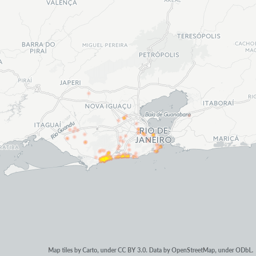 22795-000 Mapa de calor de densidad empresarial