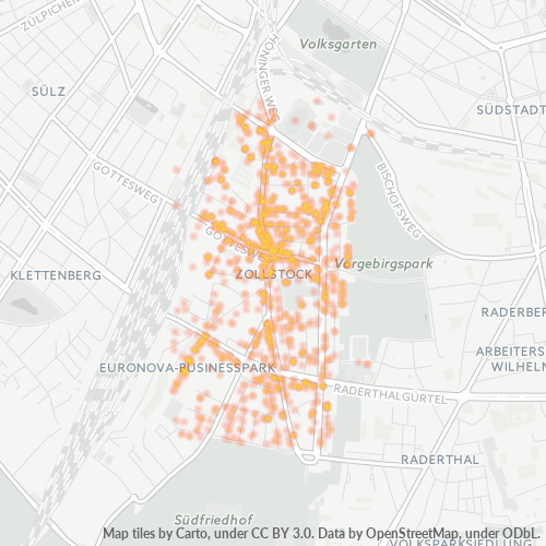 Heatmap für plz 50969