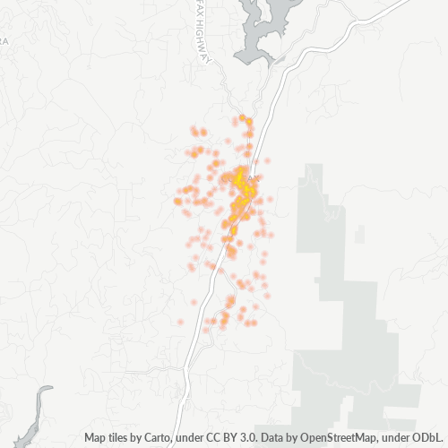 95713 Business Density Heatmap