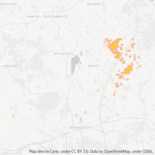 49434 Standortdichte-Heatmap