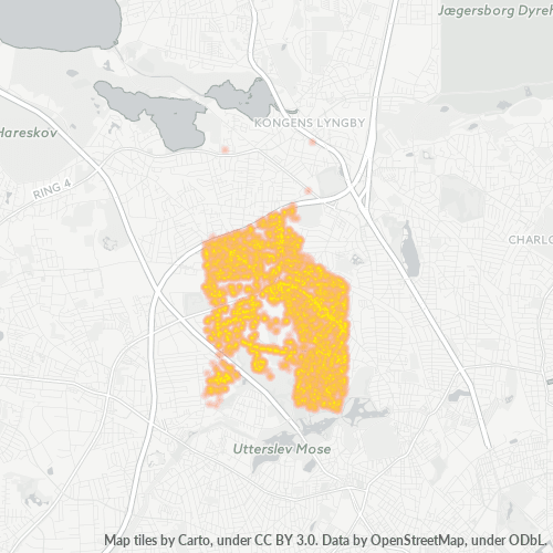 2860 Heatmap over forretningstæthed