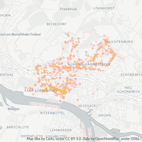 28755 Standortdichte-Heatmap