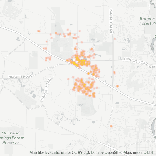 60136 Business Density Heatmap