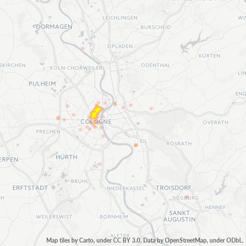 Heatmap für plz 50670