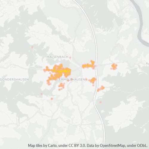 Heatmap für plz 56281