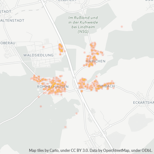 Heatmap für plz 63694