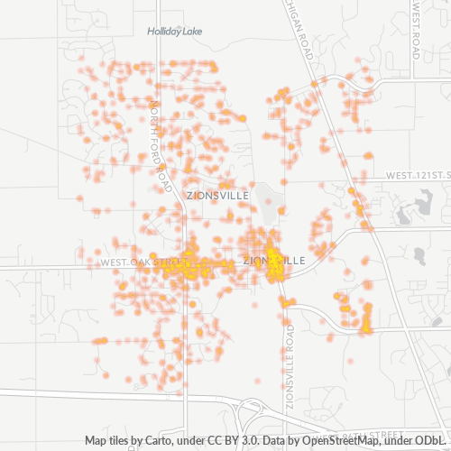 46077 Business Density Heatmap