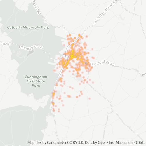21788 Business Density Heatmap