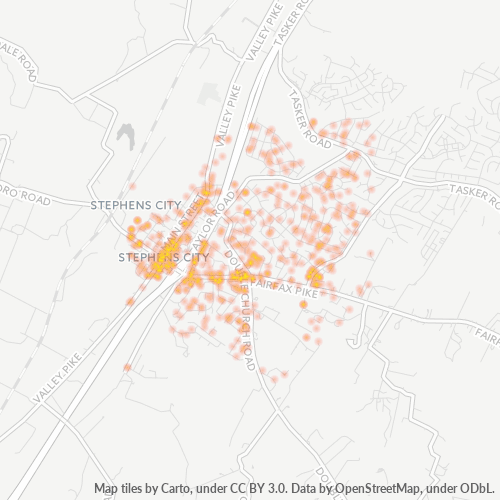 22655 Business Density Heatmap