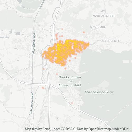 Heatmap für plz 91052