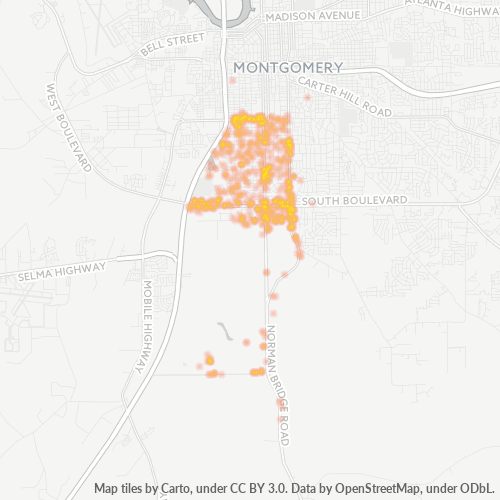 36105 Business Density Heatmap