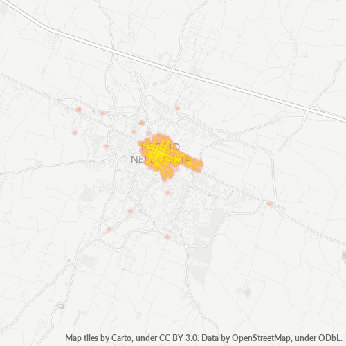 42121 Mappa di concentrazione per la densità di aziende