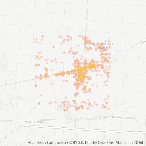 43062 Business Density Heatmap