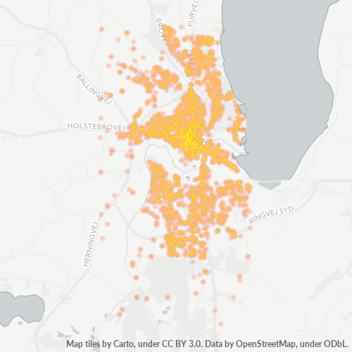 7800 Heatmap over forretningstæthed