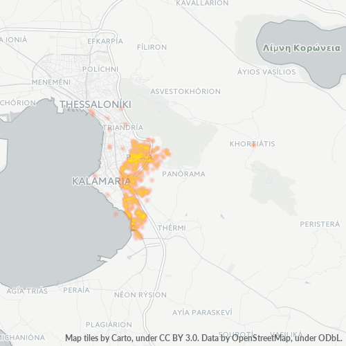 555 35 Χάρτης θερμότητας πυκνότητας επιχείρησης
