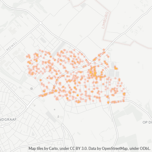 Heatmap voor postcode 6374