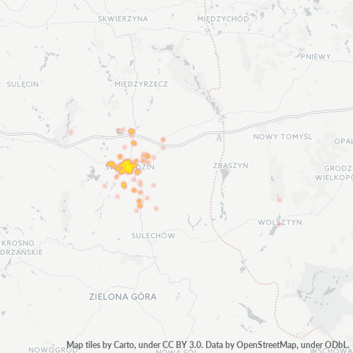 66-200 Mapa intensywności działalności gospodarczej