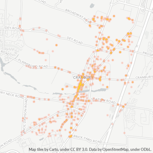 08512 Business Density Heatmap