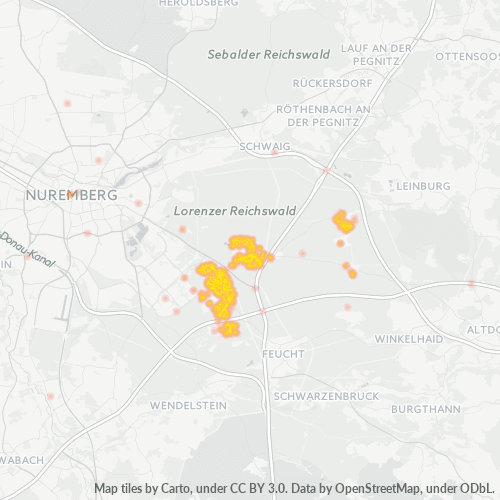 Heatmap für plz 90475