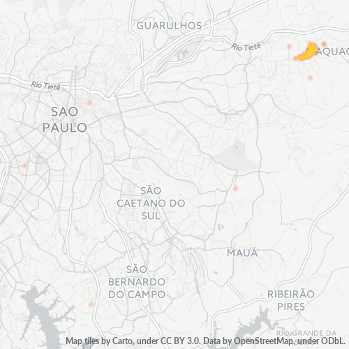 08190-000 Mapa de calor de densidad empresarial