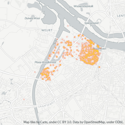 Heatmap voor postcode 6541