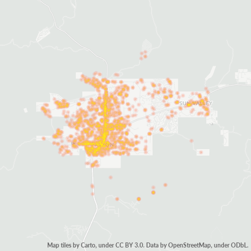 85541 Business Density Heatmap
