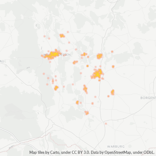 Heatmap für plz 34439