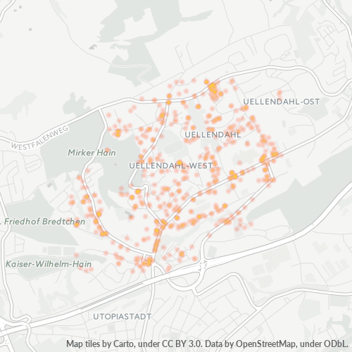 Heatmap für plz 42109