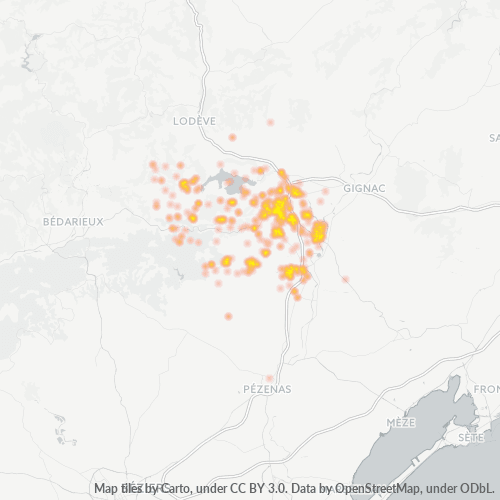 34800 Thermocarte de densité d'activité