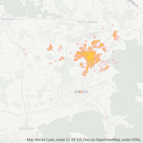 Heatmap für plz 73433