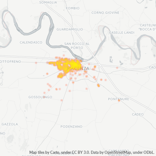 Mappa di calore per cap 29121