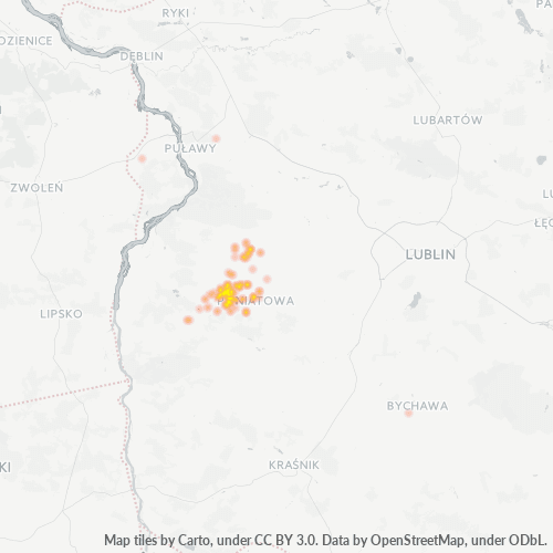 24-320 Mapa intensywności działalności gospodarczej