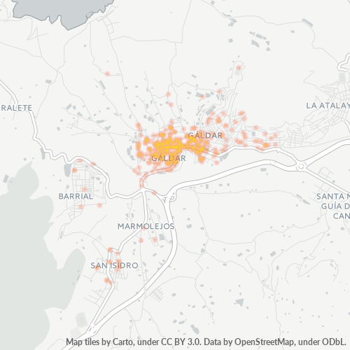 Mapa de calor para código postal 35460